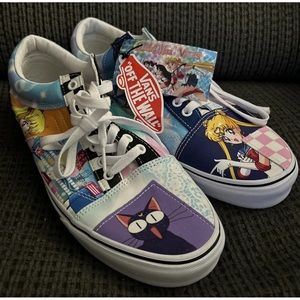 Mens Vans Off The Wall Sailor Moon Patchwork Pretty Guardians Shoes Size 11
